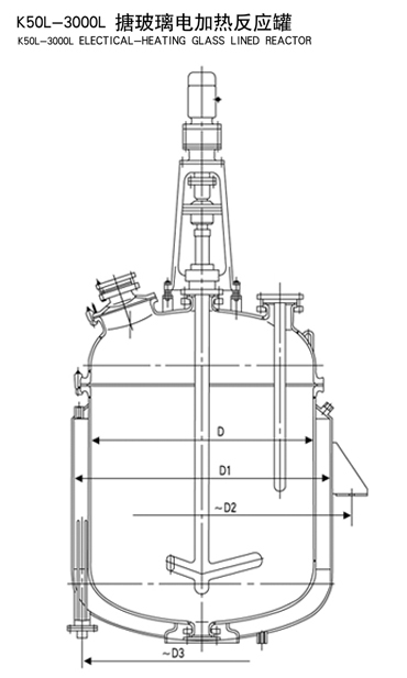 搪玻璃電加熱反應(yīng)釜